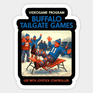 Buffalo Tailgate Games Retro Videogame Cartridge Art Sticker